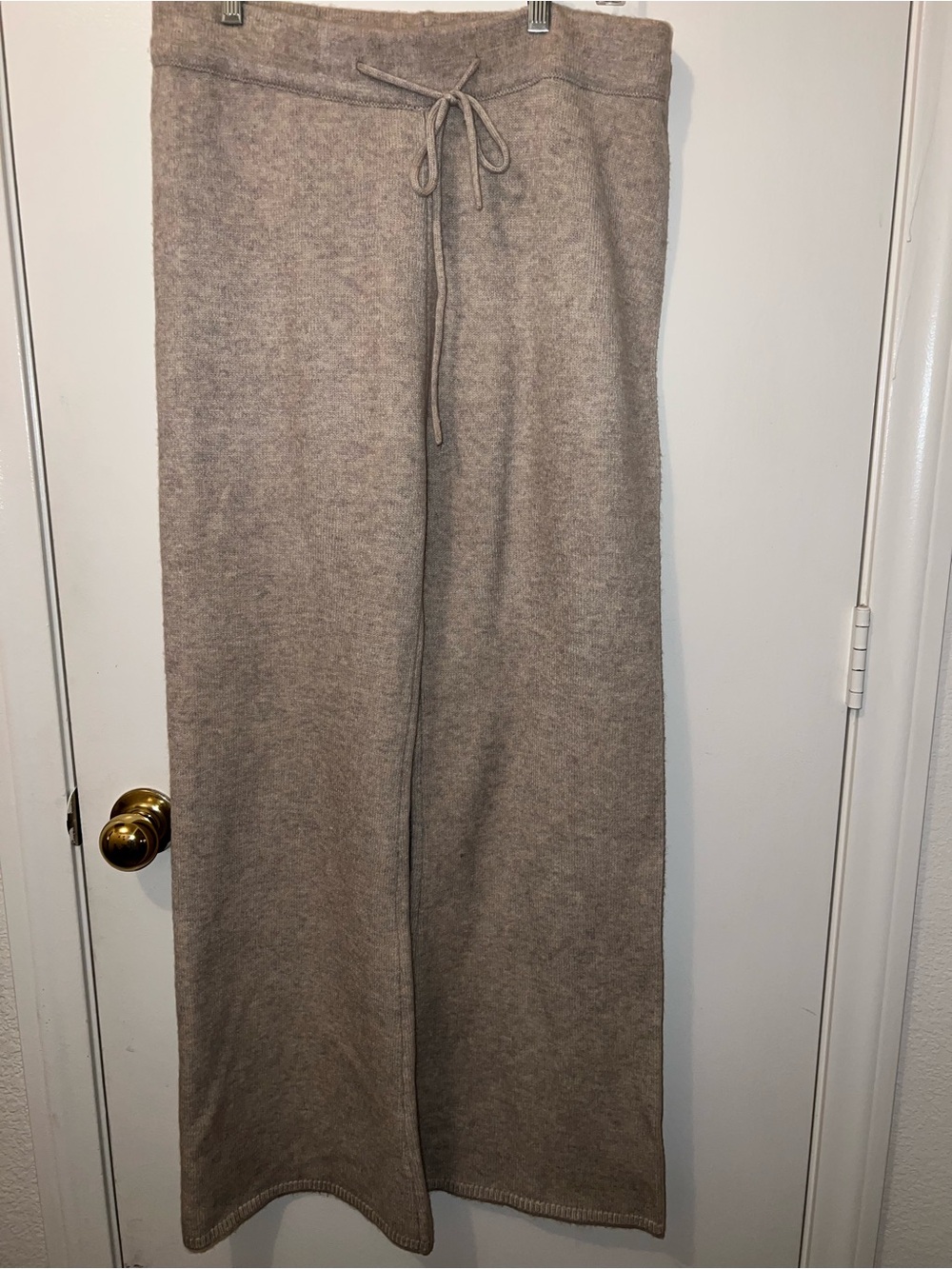 Cost Plus World Market Beige Knit Wide-Leg Pants